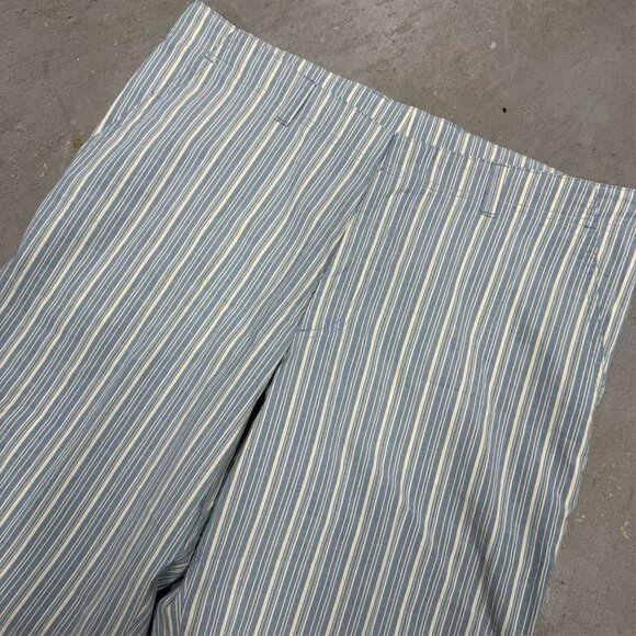 Hugo Boss Striped Lightweight Cotton Pants Light Blue "Biggs" 38x35 - Picture 2 of 9